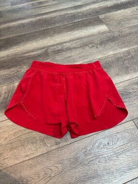 Lululemon Dark Red Fast and Free High-Rise Classic-Fit Split Short 3"